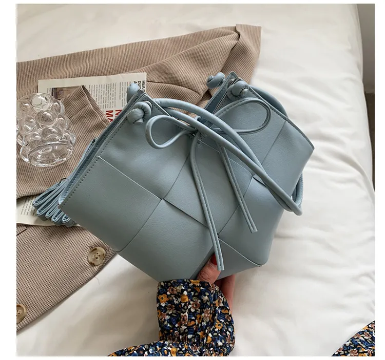 Sh2074 Underarm Purse Bags Women Fashion Womens Luxury Shoulder Custom Wholesale Tote Beach PU Woven Leather Bag