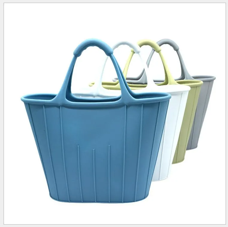 Silicone Beach Bag Durable Colorful Shopping Tote Bag