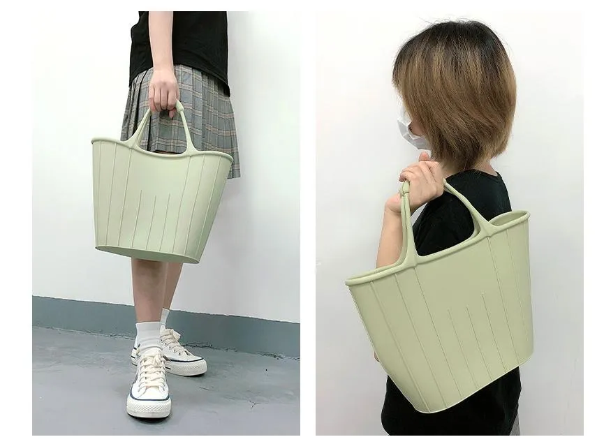 Silicone Beach Bag Durable Colorful Shopping Tote Bag