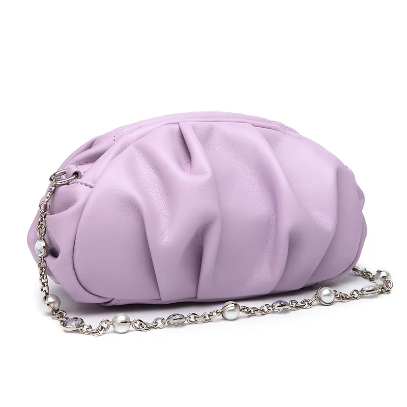 Tasche Bolsos De Mano Clutch Dumpling Tote Pouch Women Fashion Handbags Ladies Shoulder Cloud Bag with Gold Chain for Women