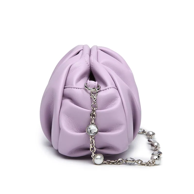 Tasche Bolsos De Mano Clutch Dumpling Tote Pouch Women Fashion Handbags Ladies Shoulder Cloud Bag with Gold Chain for Women