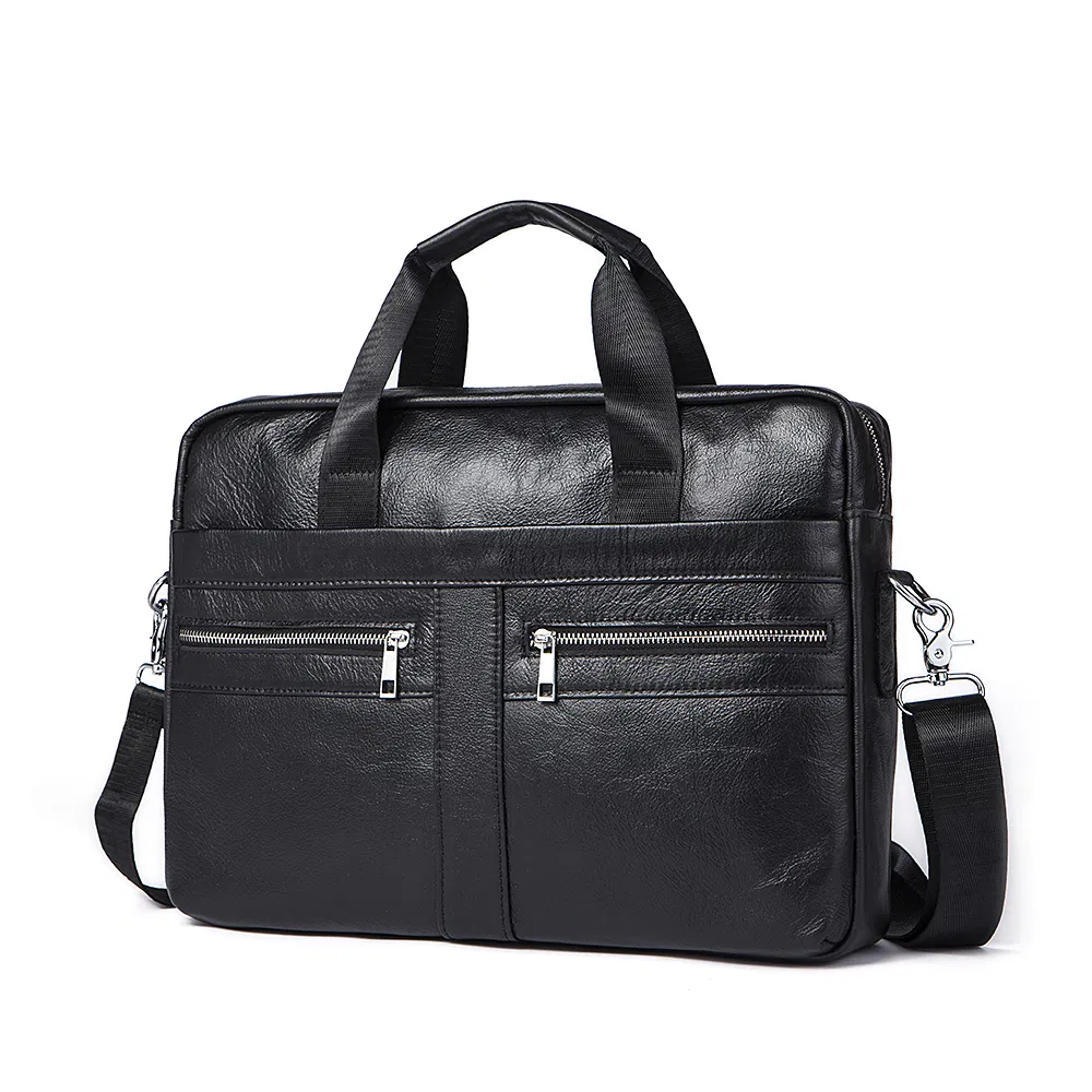 Top Genuine Leather Men′s Tote Bag Shoulderbag Large Handbag for Men