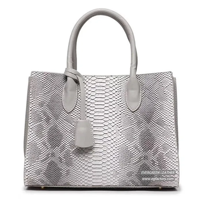 Trendy Women Tote Bag with Snake Print Big Handbags Sh607