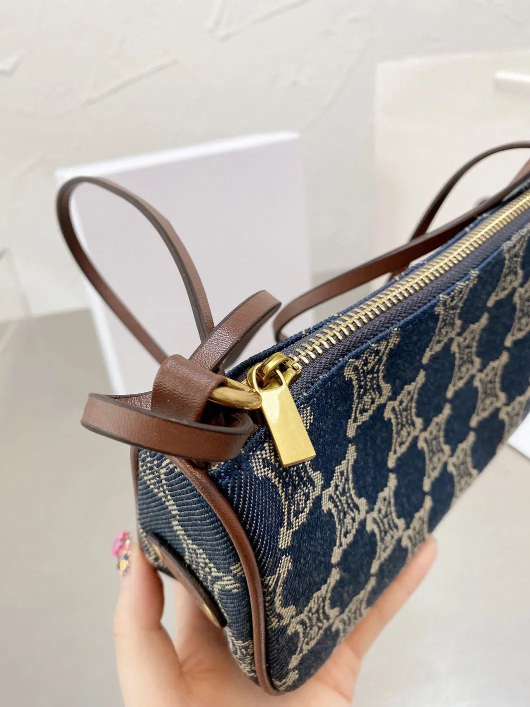 Underarm Bag for Women Handbag Retro Canvas Presbyopia Lady One Shoulder Bag