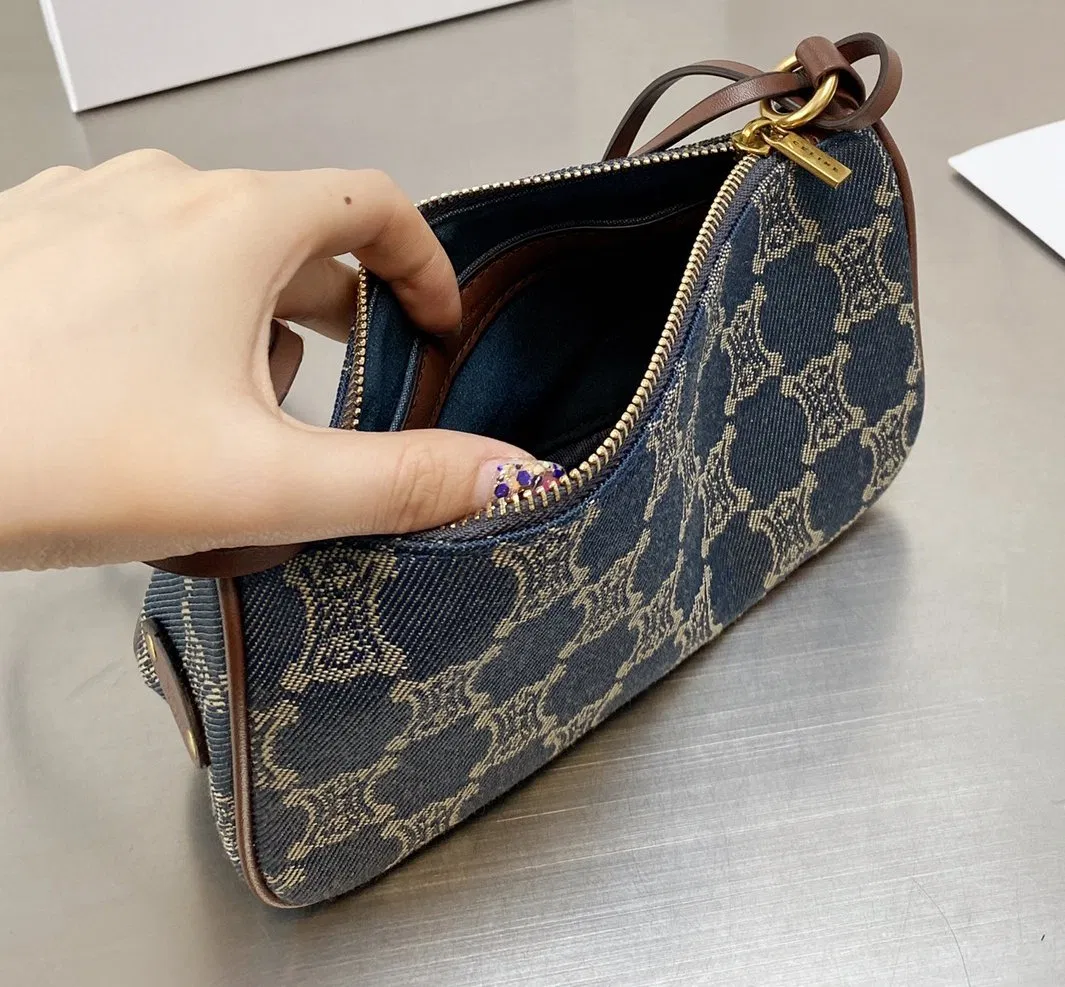 Underarm Bag for Women Handbag Retro Canvas Presbyopia Lady One Shoulder Bag