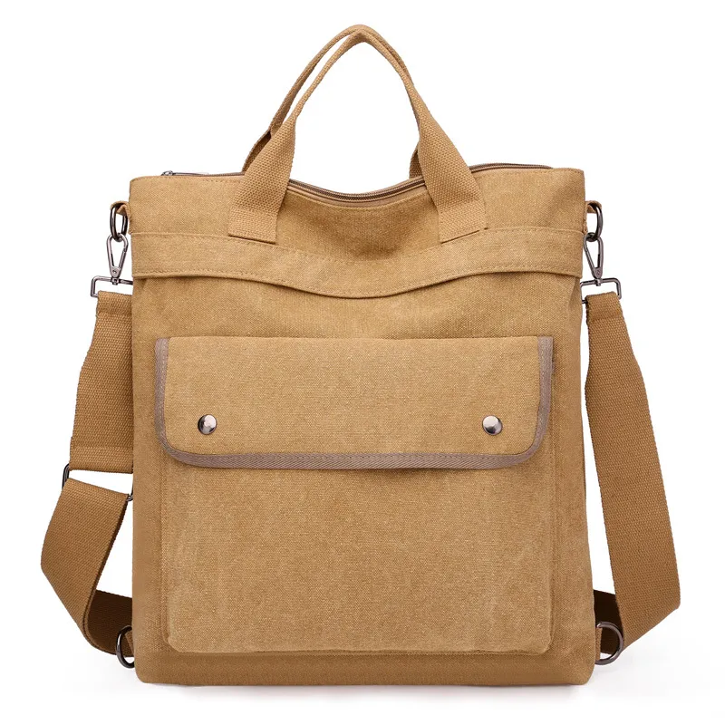 Vintage Large Capacity Women Men Canvas Backpack Unisex Casual Outdoor Travel Shoulder Bag High School Student Bags