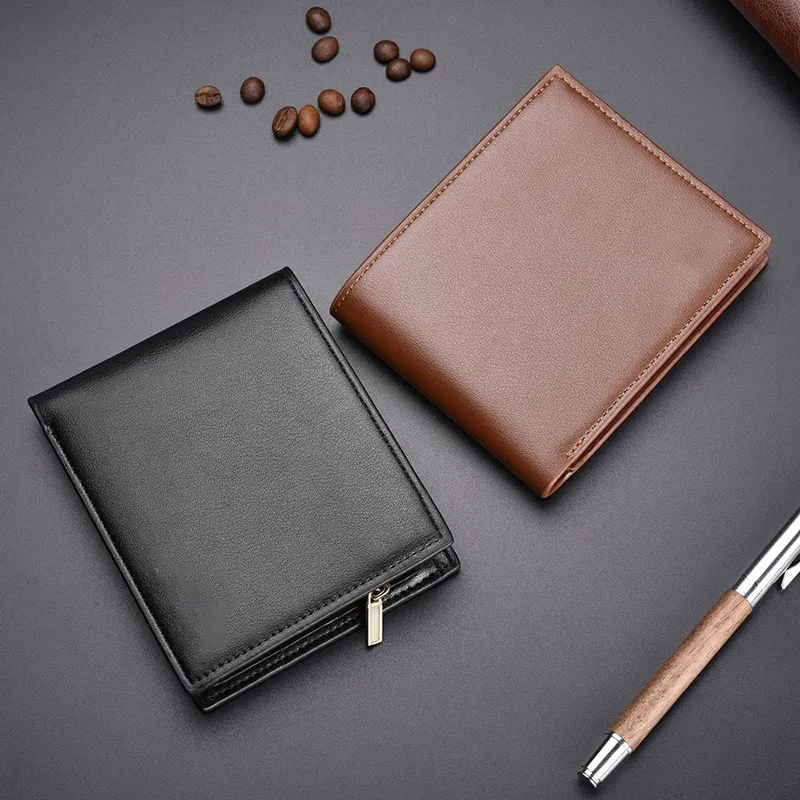 W6094 Faux Leather Mens Slim Wallets with Money Clip Luxury Credit Card for Men Bifold RFID Blocking Wallet