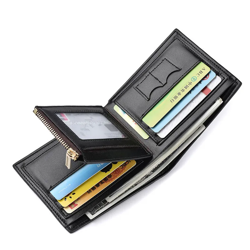 W6094 Faux Leather Mens Slim Wallets with Money Clip Luxury Credit Card for Men Bifold RFID Blocking Wallet