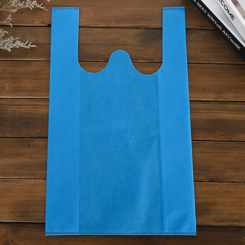 Wholesale Bulk T Shirt Non Woven Bag Packaging with Logo Reusable Food Storage Packing Gift Fruit Vegetable Goodies