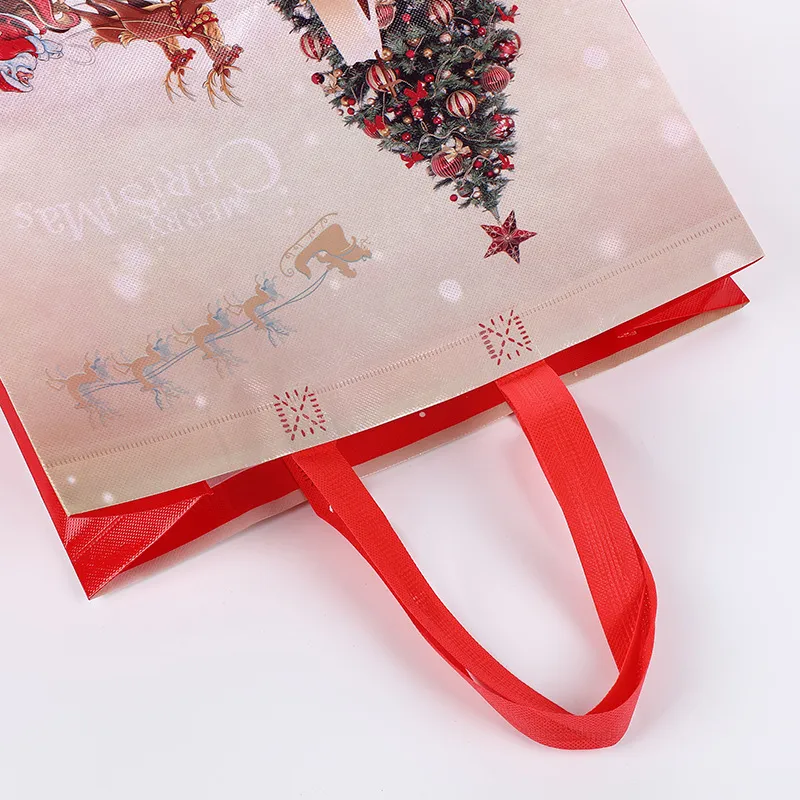 Wholesale Custom Logo Christmas Gift Non Woven Shopping Bag