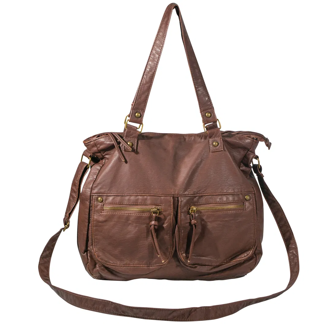 Women Bag Female Vegan Leather Totes Bag Vegetable Tanned Leather Handbag Ladies Shoulder Bag