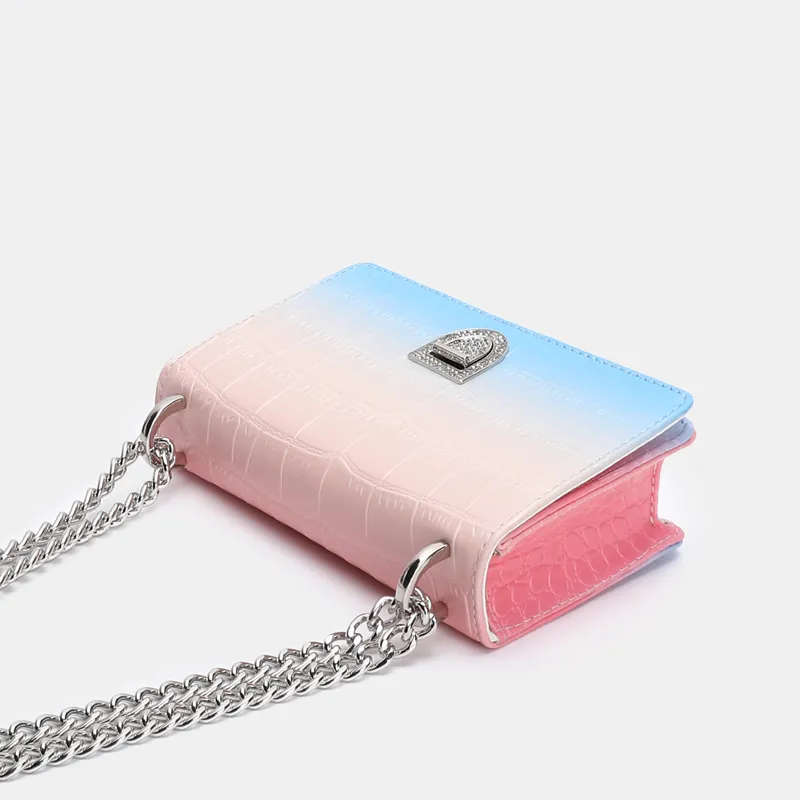 Women Cross-Body Bags Colorful Crocodile Material Nice Design Bags Chain Shoulder Bags