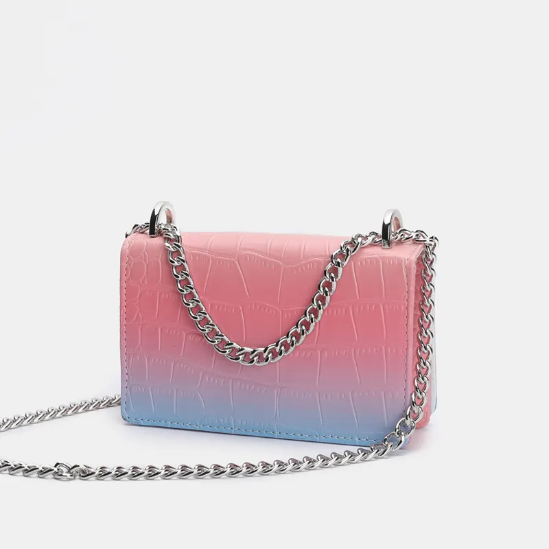 Women Cross-Body Bags Colorful Crocodile Material Nice Design Bags Chain Shoulder Bags