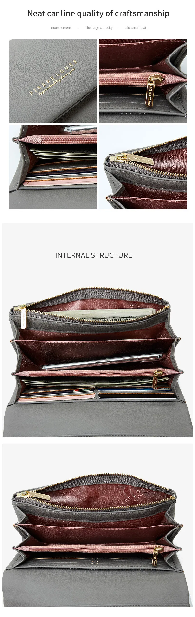 Women Gift Soft PU Leather Girls ID Card Holder Promotion Ladies Purse Nice Guangzhou Factory Fashion Wallet for Lady with Flap