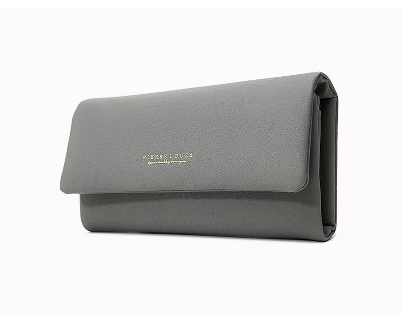 Women Gift Soft PU Leather Girls ID Card Holder Promotion Ladies Purse Nice Guangzhou Factory Fashion Wallet for Lady with Flap